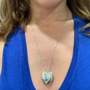 Tiffany Ziegfeld Puffed Heart Necklace 18”